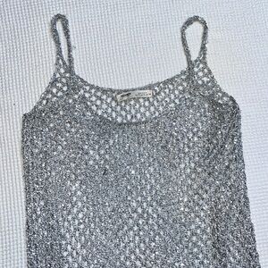 Silver Maxi knit dress